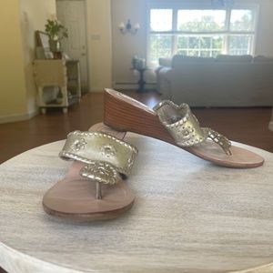 Jack Rogers Wedge Sandal-Platinum